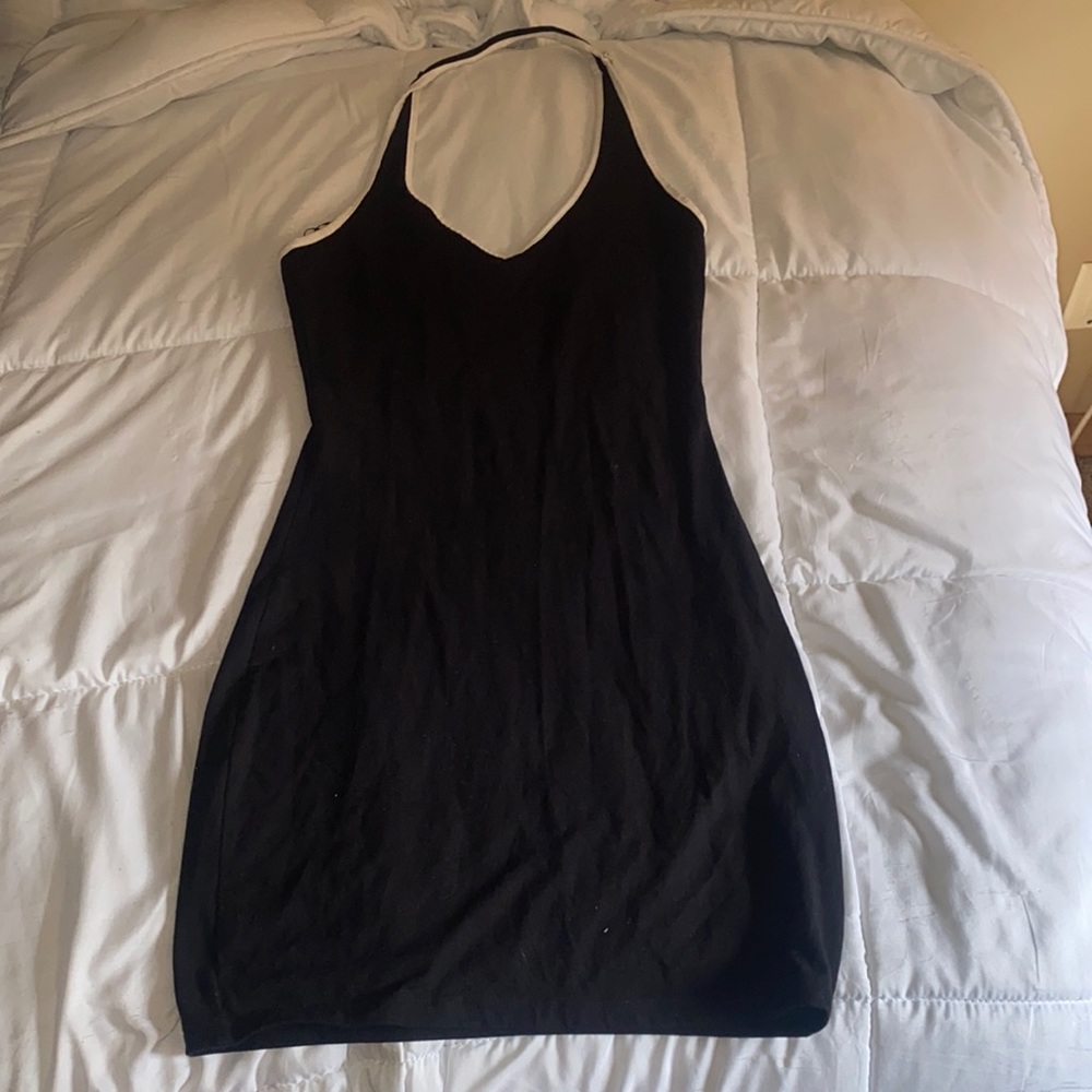 Black mini dress